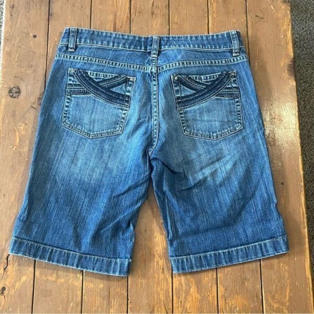 White House Black Market Nior Bermuda Blue Jean Shorts